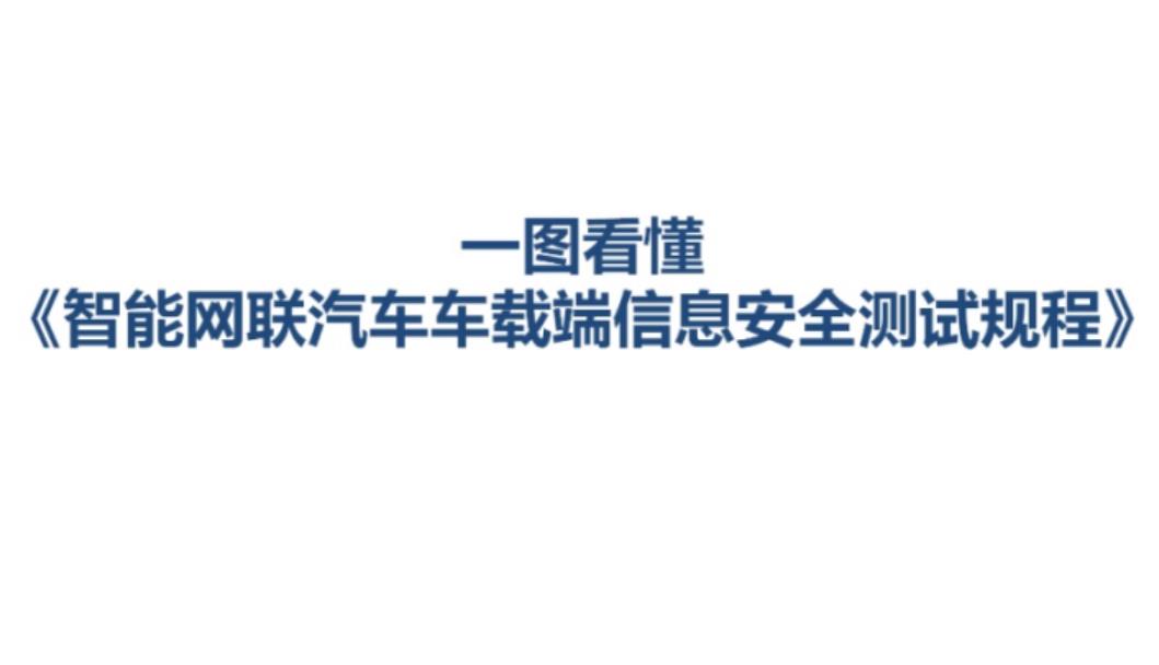 一張圖看懂《智能網聯汽車車載端信息安全測試規程》